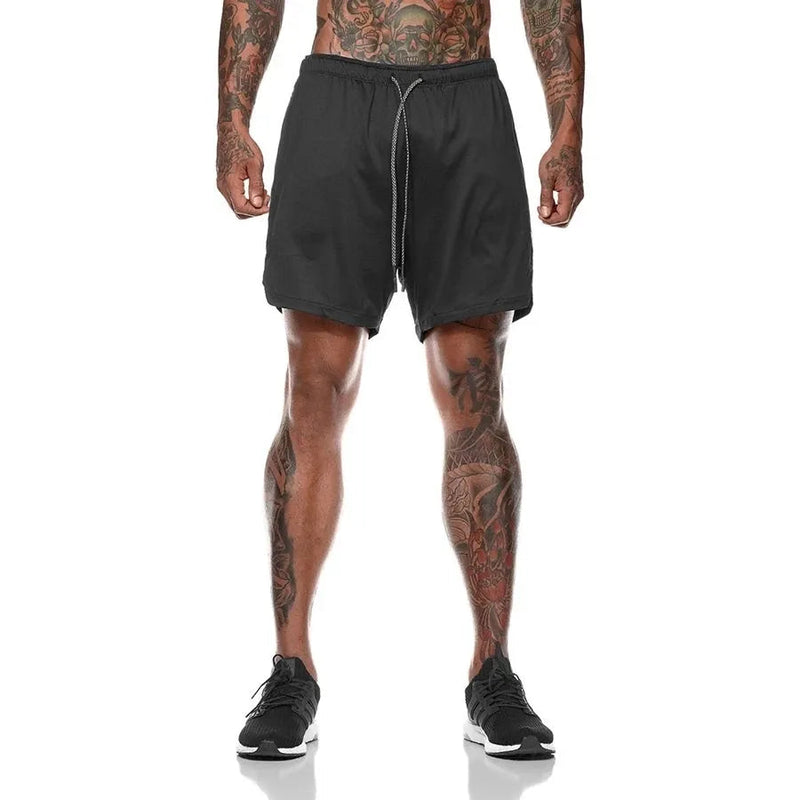 2022 Sport Shorts Men Sportswear Double-deck Running Shorts 2 In 1 Beach Bottoms Summer Gym Fitness Training Jogging Short Pants Monte Capri