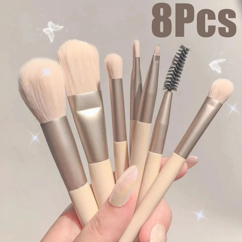 8Pcs Makeup Brush Set Makeup Concealer Brush Blush Loose Powder Brush Eye Shadow Highlighter Foundation Brush Beauty Tools Monte Capri