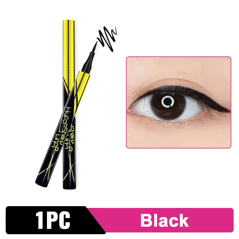 Black Liquid Eyeliner Waterproof Eyeliner Pencil 36H Long-Lasting Liquid Eye Liner Pen Quick-Dry No Blooming Cosmetics Tool Monte Capri