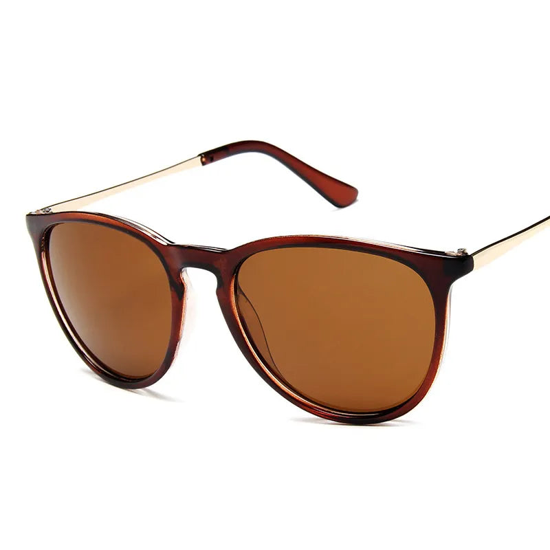 Brand Designer Round Cat Eye Sunglasses Man Retro Shades Male Sun Glasses Mirror Clear Vintage Fashion Driving Oculos De Sol Monte Capri