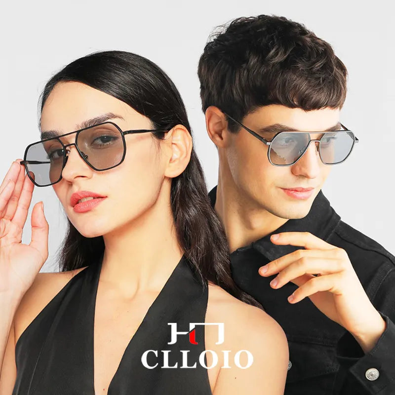 CLLOIO New Fashion Aluminum Photochromic Sunglasses Men Women Polarized Sun Glasses Chameleon Anti-glare Driving Oculos de sol Monte Capri