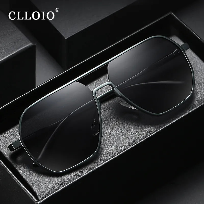 CLLOIO New Fashion Aluminum Photochromic Sunglasses Men Women Polarized Sun Glasses Chameleon Anti-glare Driving Oculos de sol Monte Capri