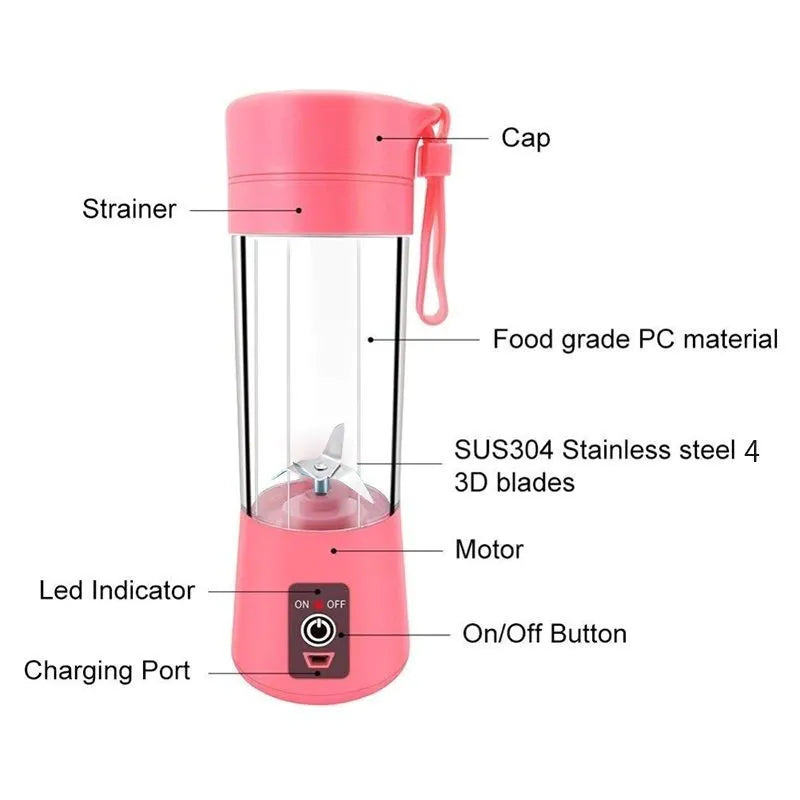 Electric Juicer Mini Portable Blender Fruit Mixers Fruit Extractors Multifunction Juice Maker Machine Blender Smoothies Mixer Monte Capri