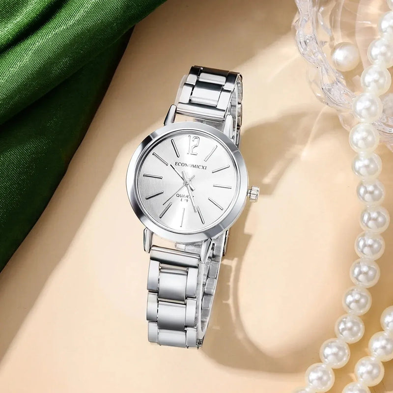 Kit Relógio Feminino Quartz Luxo e bracelete Fashion