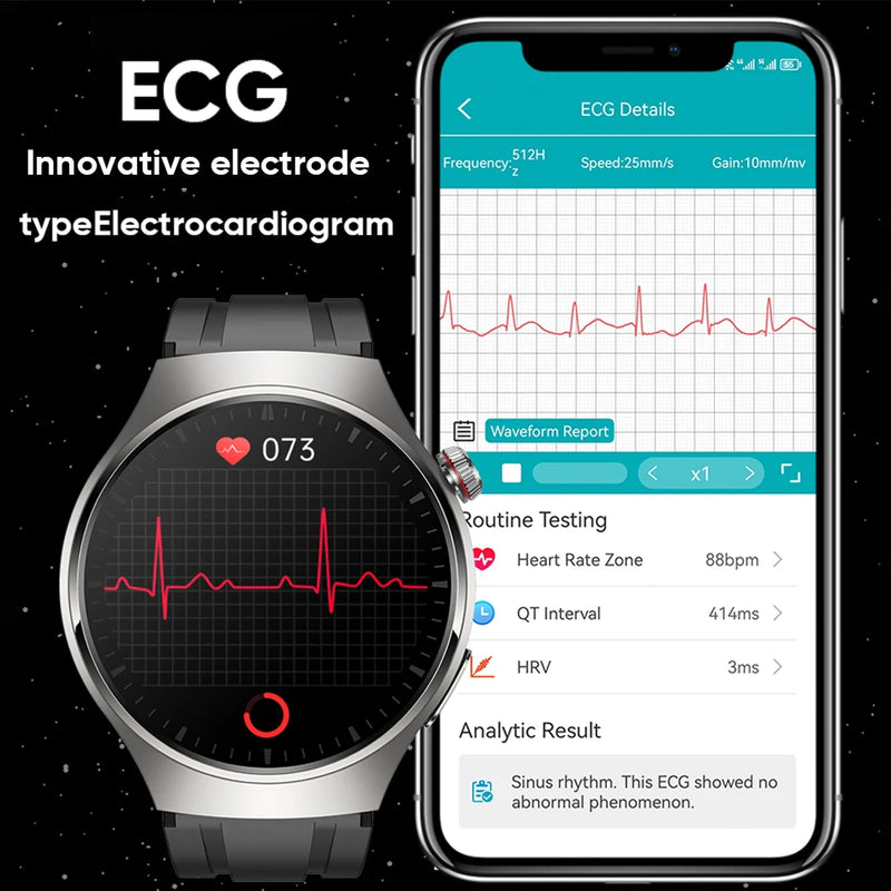Smartwatch  -  monitor cardíaco e Glicose  AMOLED Xiaomi Health Monitor com   HD Screen Bluetooth Call