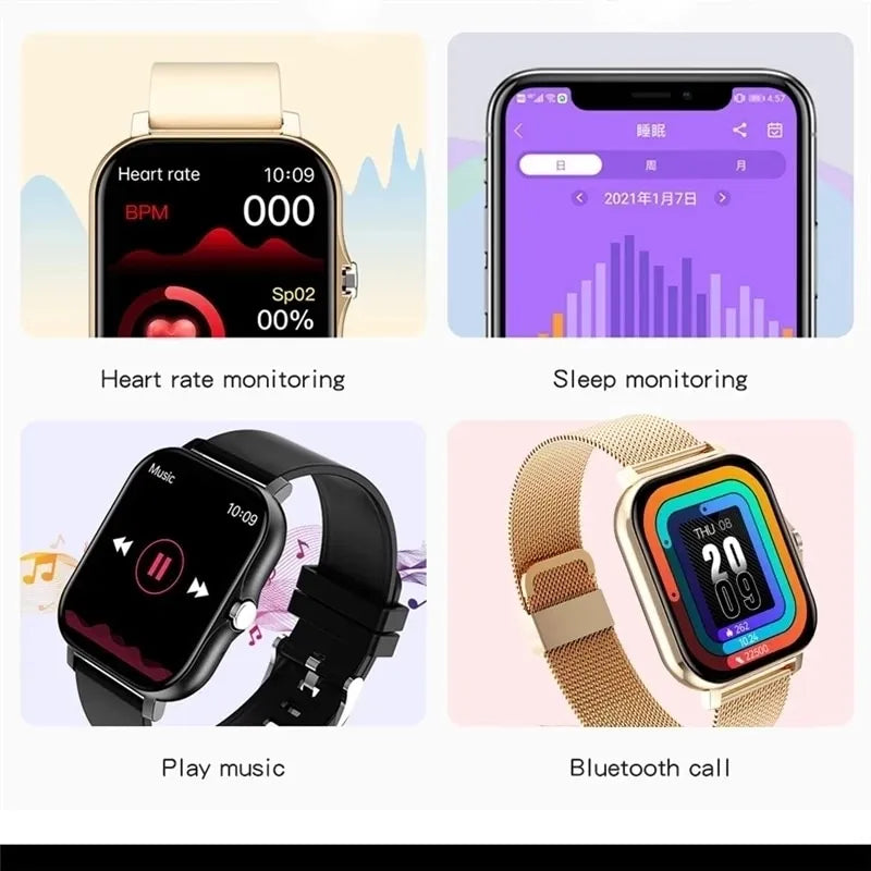 Smartwatch Feminino LIGE Touch Screen Sport Fitness e Bluetooth