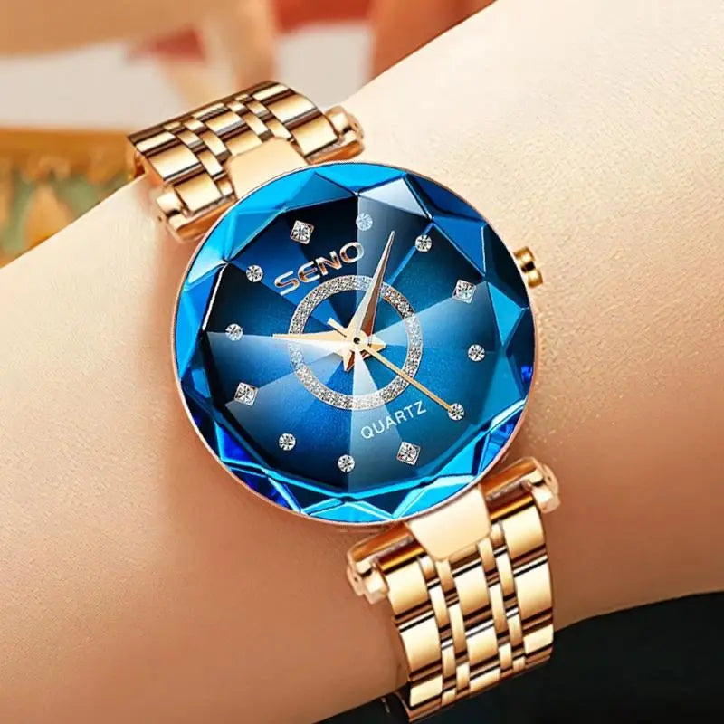 Relógio feminino Seno Diamond Ocean Luxury
