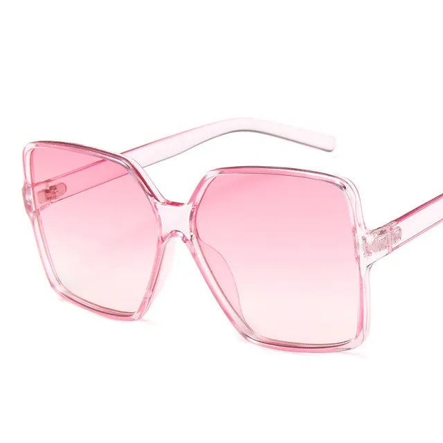 ZXWLYXGX Fashion Women Oversize Sunglasses Gradient Plastic Brand Designer Female Sun Glasses Uv400 Monte Capri